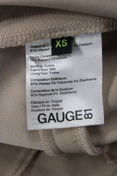 GAUGE81 Womens Beige Dress Pants Hook & Eye 30in Inseam Size XS