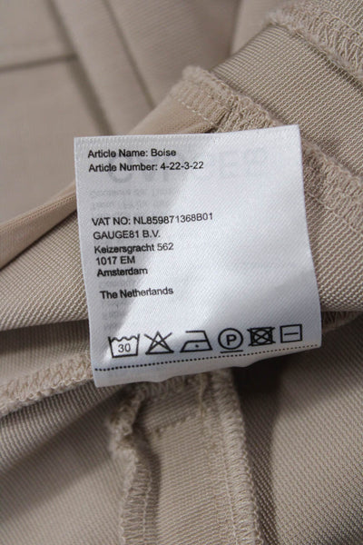 GAUGE81 Womens Beige Dress Pants Hook & Eye 30in Inseam Size XS