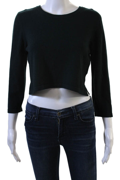 Seraphine Women Pullover Sweaters Black Crew Neck 3/4 Sleeve Size S