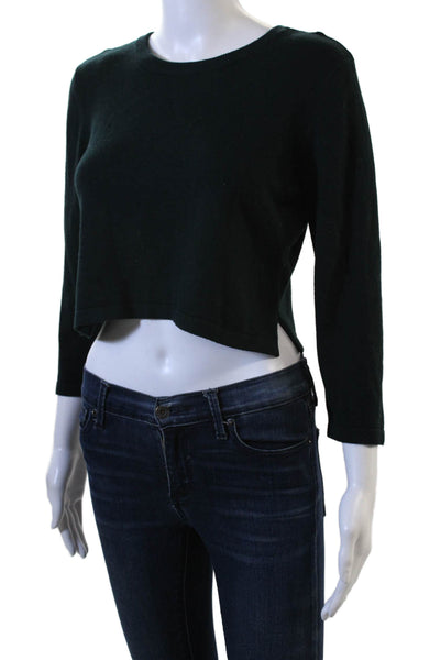 Seraphine Women Pullover Sweaters Black Crew Neck 3/4 Sleeve Size S