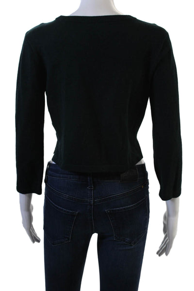 Seraphine Women Pullover Sweaters Black Crew Neck 3/4 Sleeve Size S