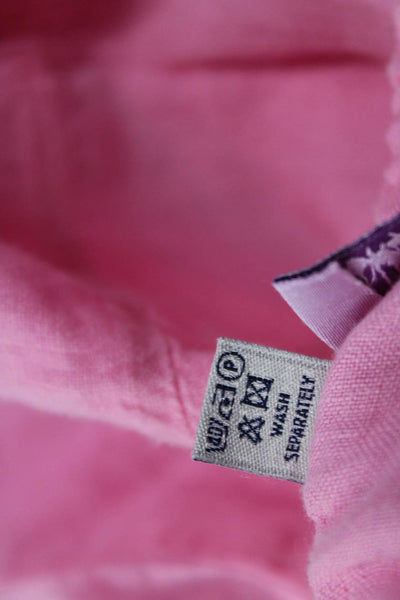 Calypso Christiane Celle Womens Pink Linen Sundress Knee Length Size M