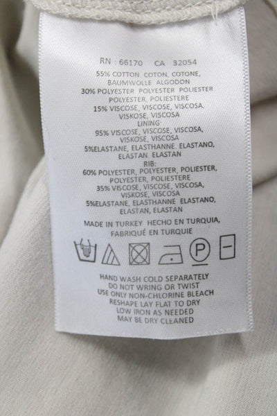 Maeve Anthropologie Women Black Striped Cashmere Silk Sweater Dress Size M