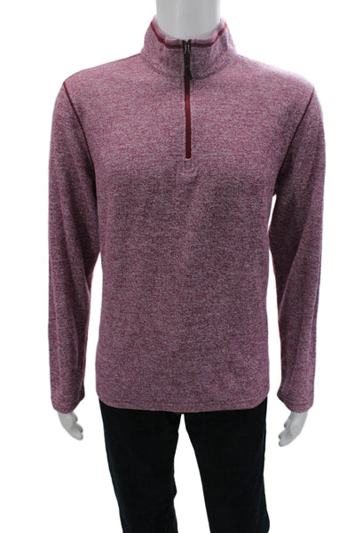 Robert Graham Mens Pullover Mock Neck Zip Purple Long Sleeve Size L