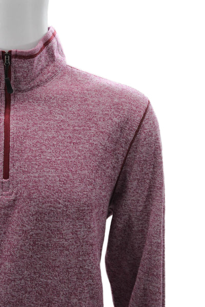 Robert Graham Mens Pullover Mock Neck Zip Purple Long Sleeve Size L