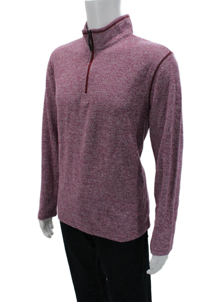 Robert Graham Mens Pullover Mock Neck Zip Purple Long Sleeve Size L