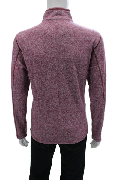 Robert Graham Mens Pullover Mock Neck Zip Purple Long Sleeve Size L