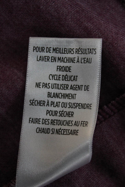 Robert Graham Mens Pullover Mock Neck Zip Purple Long Sleeve Size L