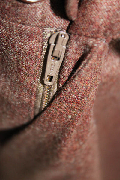 Canali Men Dress Pants Brown 100% Wool Size 54