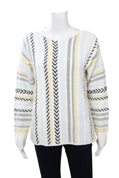 Coco Y Club Unisex Pullover Sweater Black Striped Aztec 100% Cotton Size M
