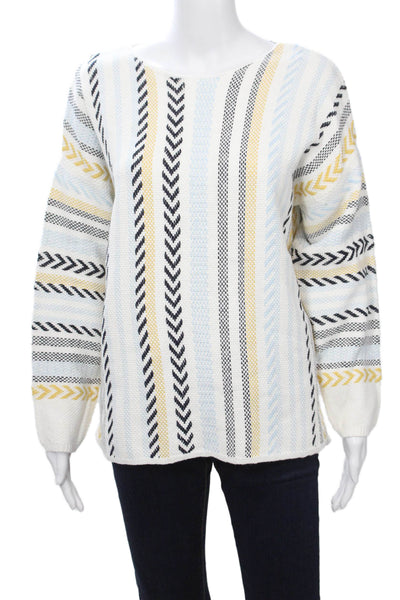 Coco Y Club Unisex Black Pullover Sweater Herringbone Aztec 100% Cotton Size XL