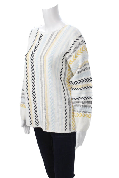 Coco Y Club Unisex Black Pullover Sweater Herringbone Aztec 100% Cotton Size XL