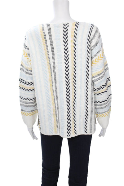 Coco Y Club Unisex Black Pullover Sweater Herringbone Aztec 100% Cotton Size XL