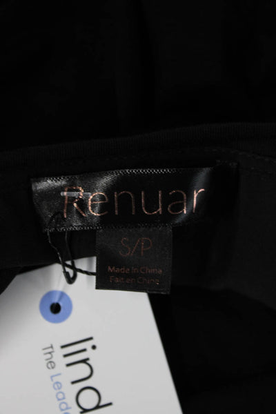 Renuar Women Tunic T-Shirt Black Crew Neck Short Sleeve Polyester Petite Size S