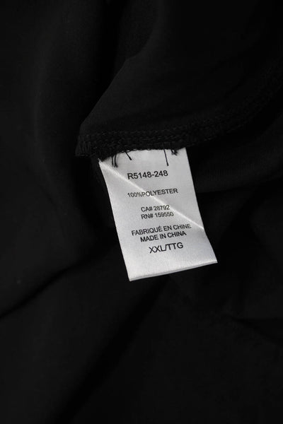 Renuar Women Basic Tunic Black Round Neck Short Sleeve Size 2XL