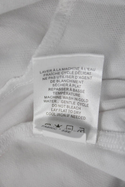 Renuar Women Basic Collared Polo Short Sleeve White 95%Cotton 5%Spandex Size XS