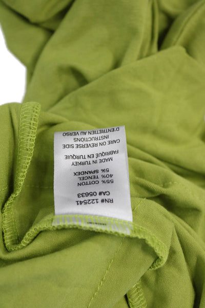 Isle Womens Shift Dress Long Sleeve Round Neck Green Size S