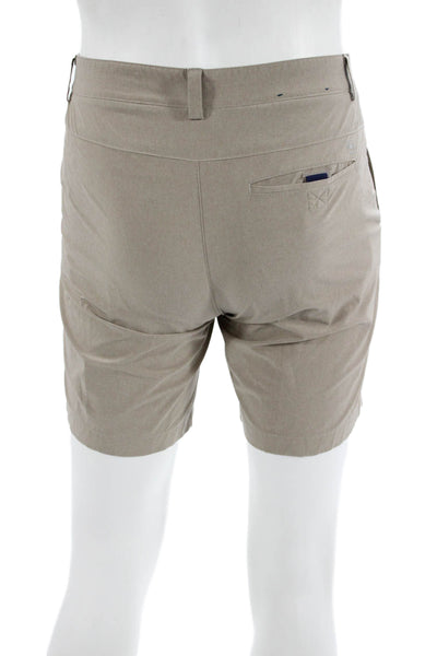Vineyard Vines Mens Beige Chino Shorts Polyester Spandex Size 28