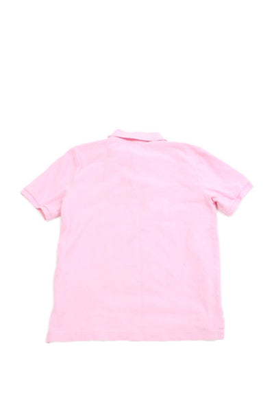 Polo Ralph Lauren Boys Short Sleeve Collared Logo Knit Polo Shirt Pink 14-16