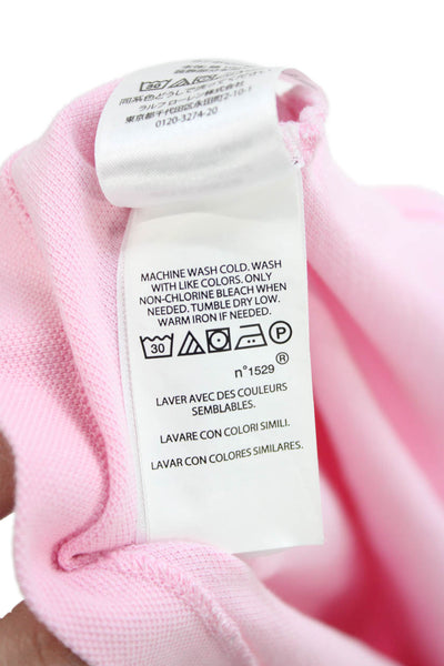Polo Ralph Lauren Boys Short Sleeve Collared Logo Knit Polo Shirt Pink 14-16