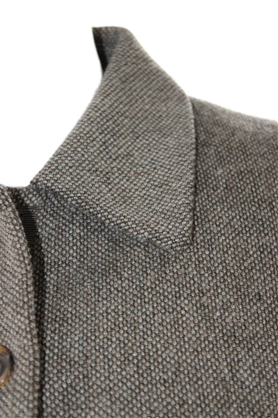 Akris Punto Women Blazer Brown Button Long Sleeve Wool Cashmere Size 6
