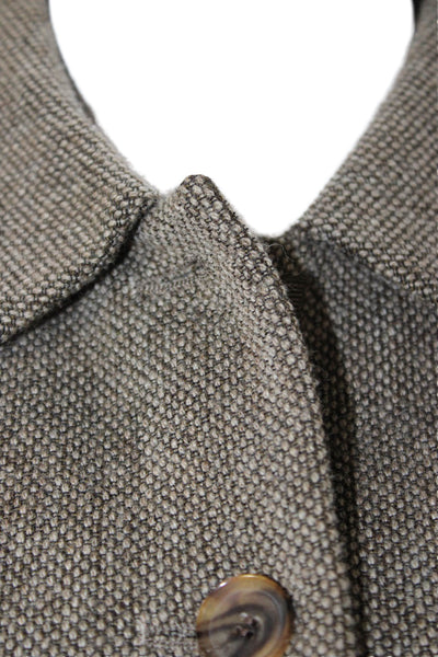 Akris Punto Women Blazer Brown Button Long Sleeve Wool Cashmere Size 6