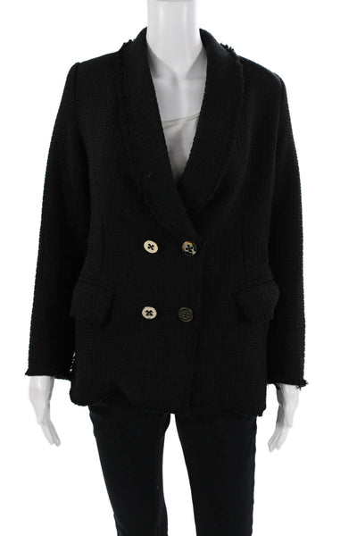 Gretchen Scott Women Blazer Black Button Long Sleeve Polyester Size S