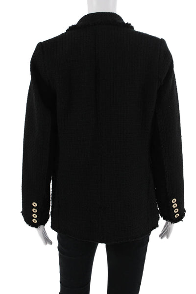 Gretchen Scott Women Blazer Black Button Long Sleeve Polyester Size S