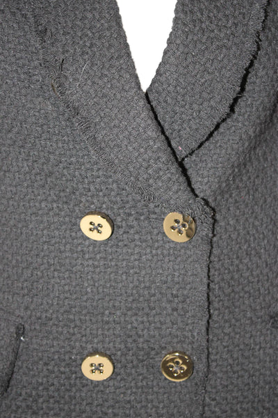 Gretchen Scott Women Blazer Black Button Long Sleeve Polyester Size S
