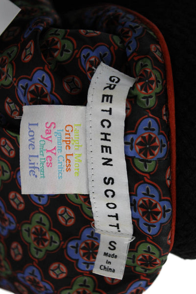 Gretchen Scott Women Blazer Black Button Long Sleeve Polyester Size S