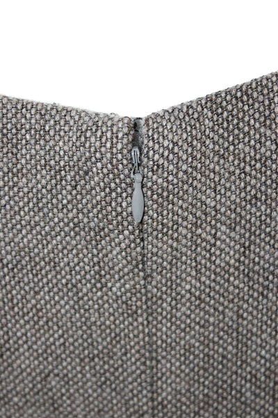 Akris Punto Women Brown Straight Pencil Skirt 94% Virgin Wool Size 6