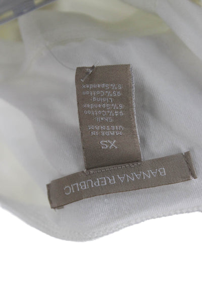 Banana Republic Women Basic White Square Neck Sleeveless Tank Size XS