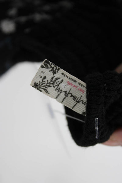 Intimately Free People Womens Tunic Black Floral Strapless Rayon Size S