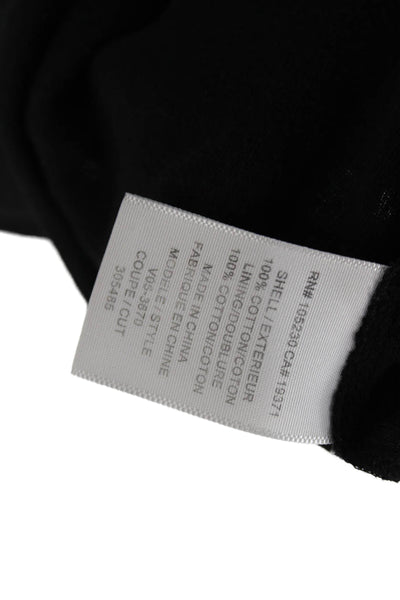 Joie Womens Tunic Blouse Black 3/4 Sleeve Round Neck Cotton Boho Size XS