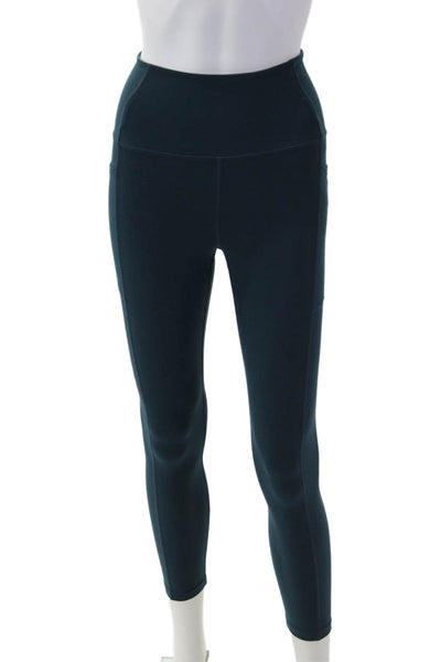 Carbon 38 Womens Ankle Leggings Dark Blue Polyester Elastane Size S