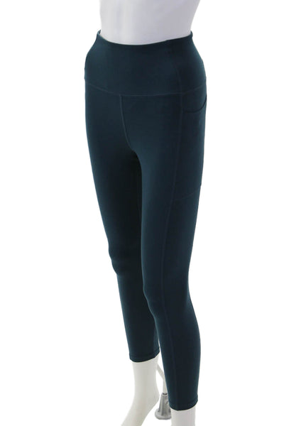 Carbon 38 Womens Ankle Leggings Dark Blue Polyester Elastane Size S