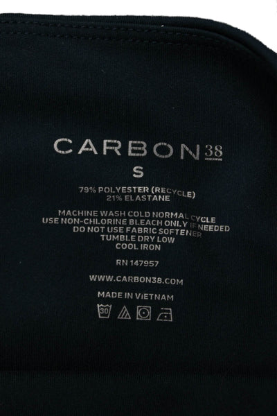 Carbon 38 Womens Ankle Leggings Dark Blue Polyester Elastane Size S