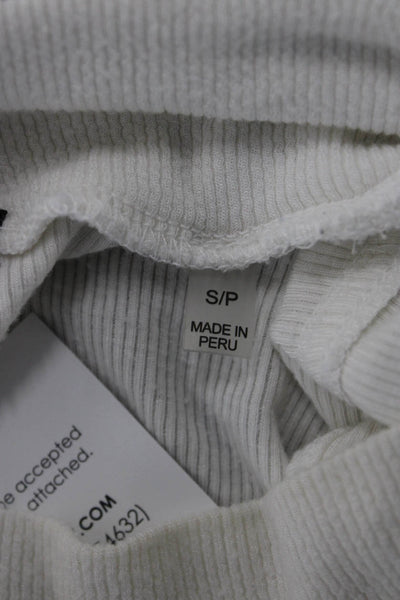 ATM Womens Basic Sleeveless Mock Neck Modal Blend Tank White Petite Size S