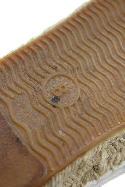 Soludos Womens Lace-Up Platform Casual Sneakers Solid Cream Size 8