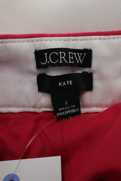 J Crew Women Chino Dress Pants Red Cotton Stretch Size 2