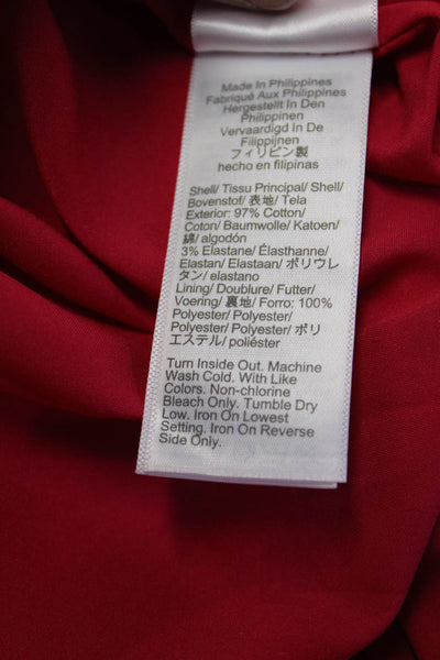 J Crew Women Chino Dress Pants Red Cotton Stretch Size 2