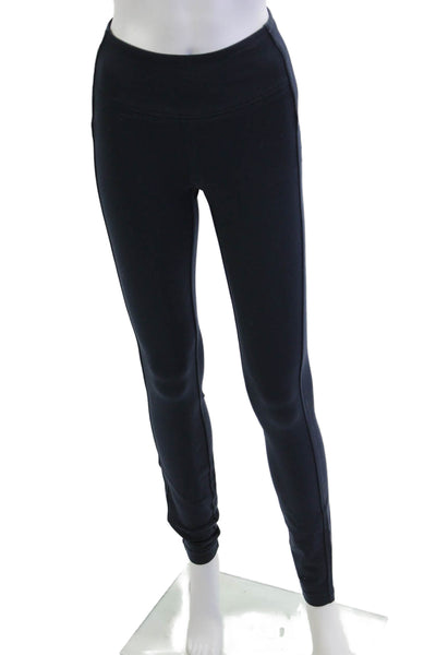 Lululemon Women Dark Blue Ankle Leggings Drawstring Tencel Size 2