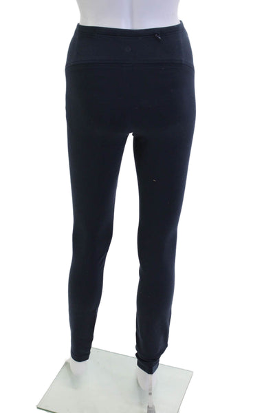 Lululemon Women Dark Blue Ankle Leggings Drawstring Tencel Size 2