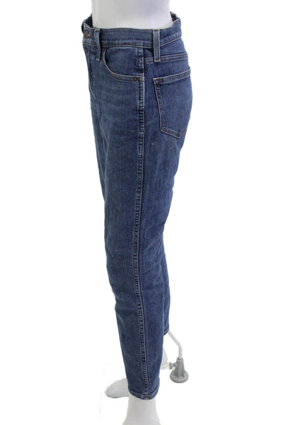 J Crew Womens Cropped Straight Jeans Blue High Rise Cotton Size 26