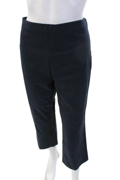 Ecru Women Cropped Dress Pants Black Zip 2% Spandex Size 10 Petite