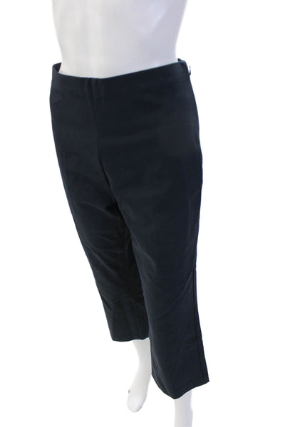 Ecru Women Cropped Dress Pants Black Zip 2% Spandex Size 10 Petite