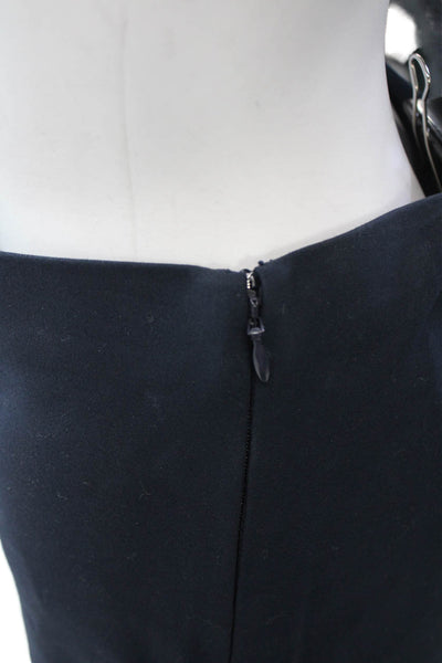 Ecru Women Cropped Dress Pants Black Zip 2% Spandex Size 10 Petite