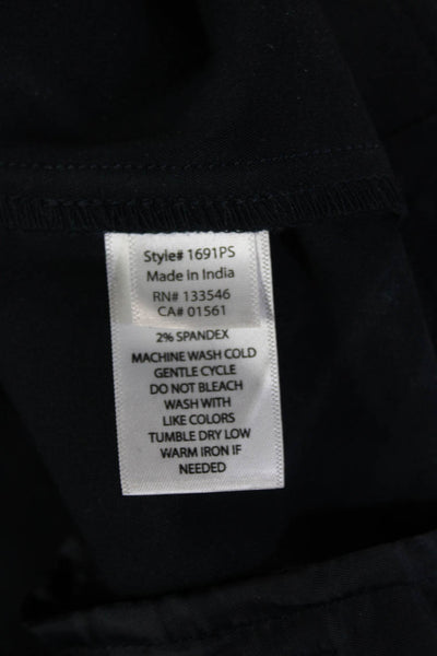 Ecru Women Cropped Dress Pants Black Zip 2% Spandex Size 10 Petite