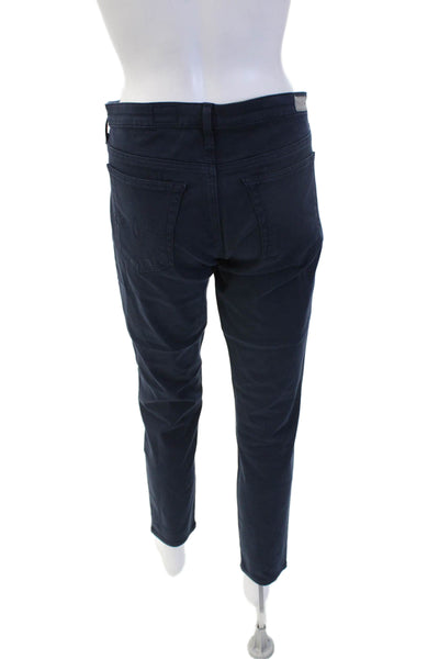AG Unisex Dark Blue Cropped Ankle Pants Button Closure Big & Tall Size 30