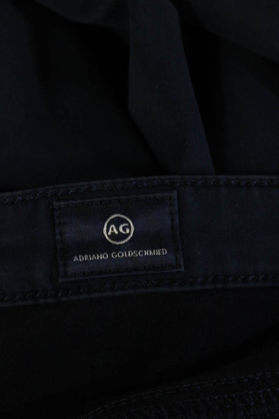 AG Unisex Dark Blue Cropped Ankle Pants Button Closure Big & Tall Size 30